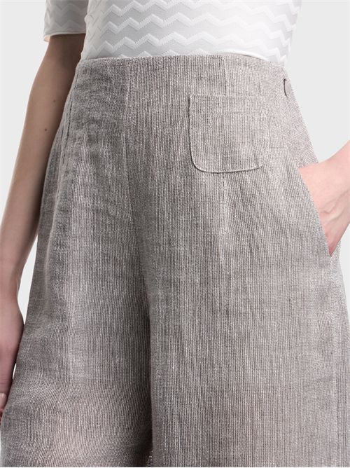 Wide-leg linen gauze trousers EMPORIO ARMANI | EW004373TE19538U8157